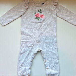 Janie and Jack floral sweater onesie